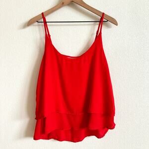 Milk & Honey Elegant Scarlet Double-Layered Women's Blouse